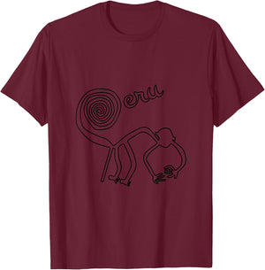 Nazca Lines Shirt Monkey Peru South America Souvenir T-Shirt - T-Shirt | Maroon