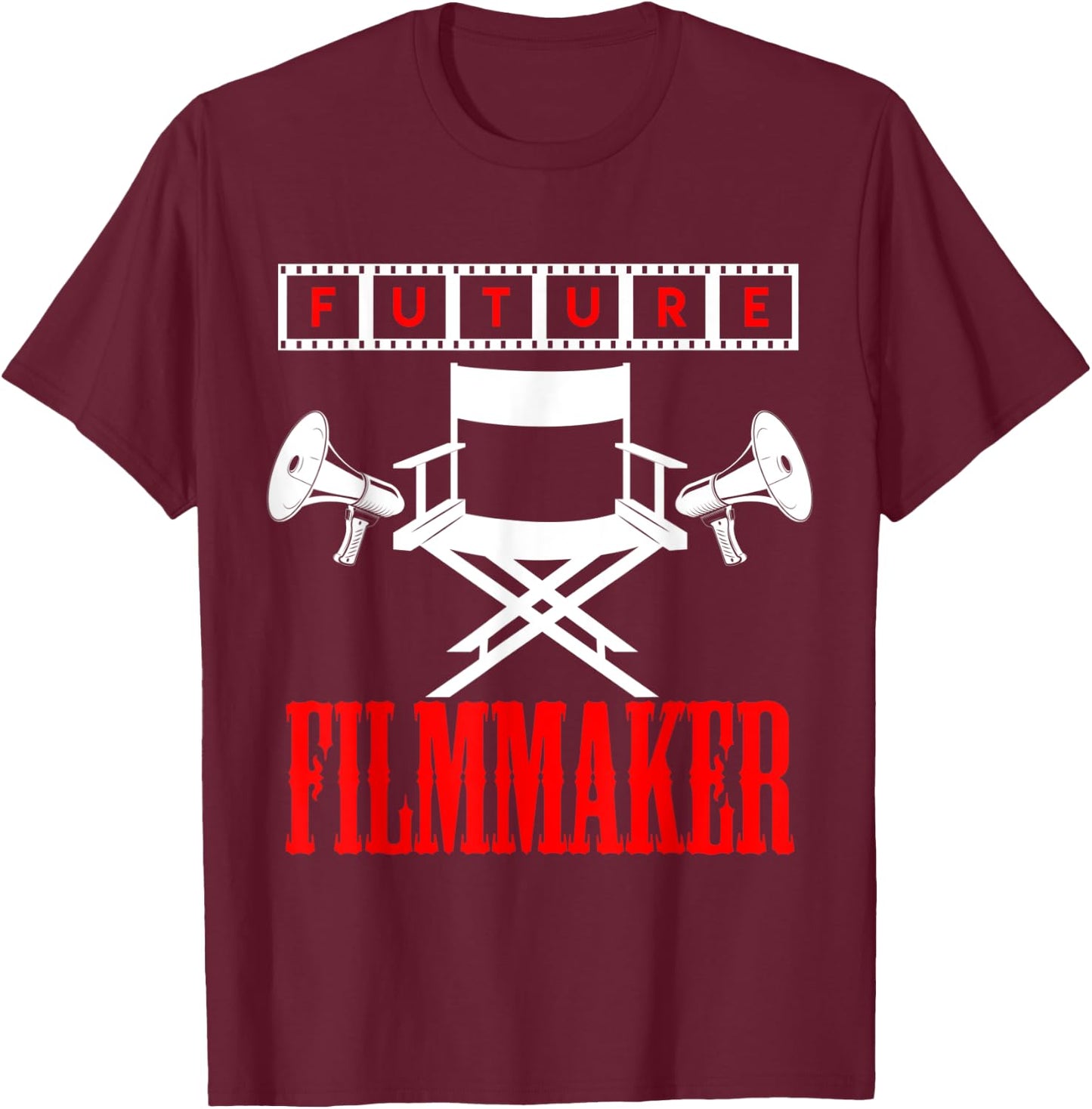 Future Filmmaker Aspiring Movie Director Lover Gift T-Shirt - T-Shirt | Maroon