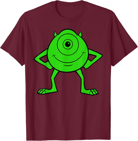 Disney Pixar Monsters, Inc. Mike Wazowski Cyclops Retro T-Shirt - T-Shirt | Maroon