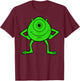 Disney Pixar Monsters, Inc. Mike Wazowski Cyclops Retro T-Shirt - T-Shirt | Maroon