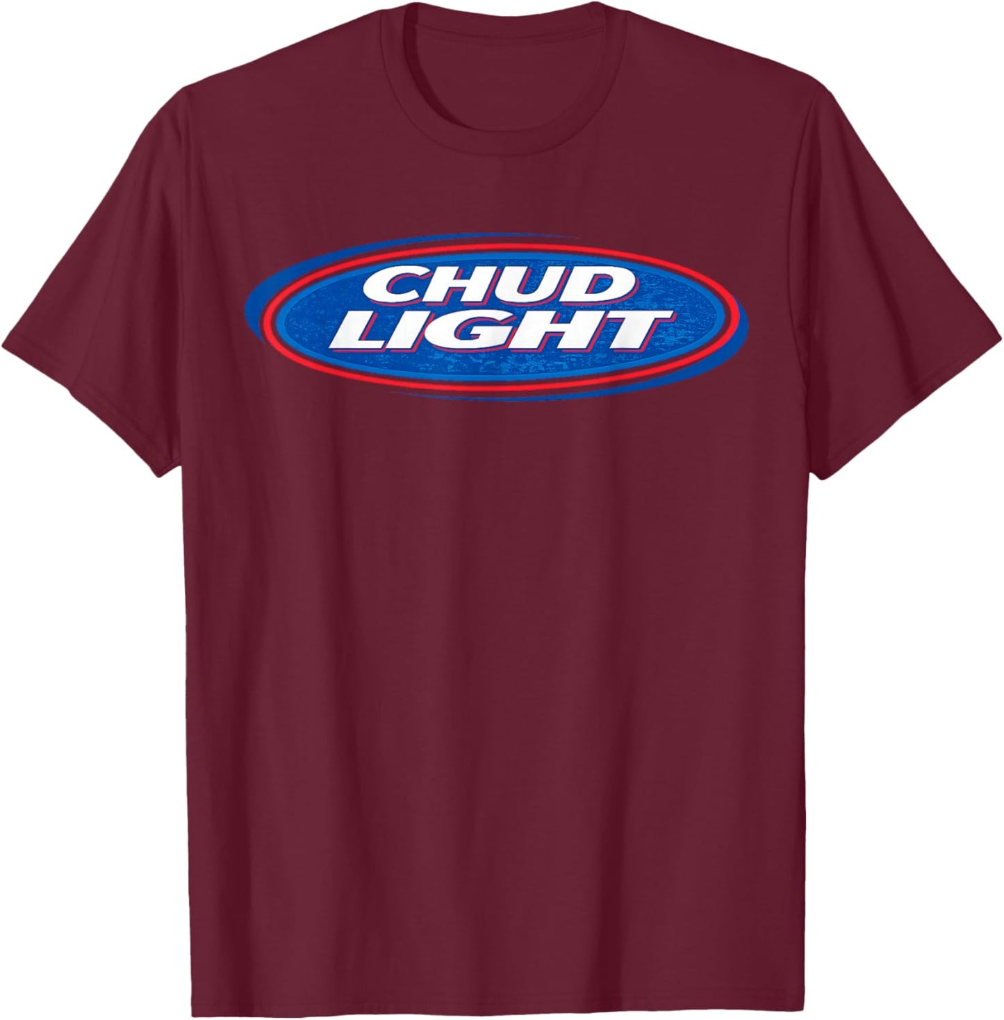 Funny Parody Beer Style Humor Chud Light Beer Brainrot Meme T-Shirt - T-Shirt | Maroon