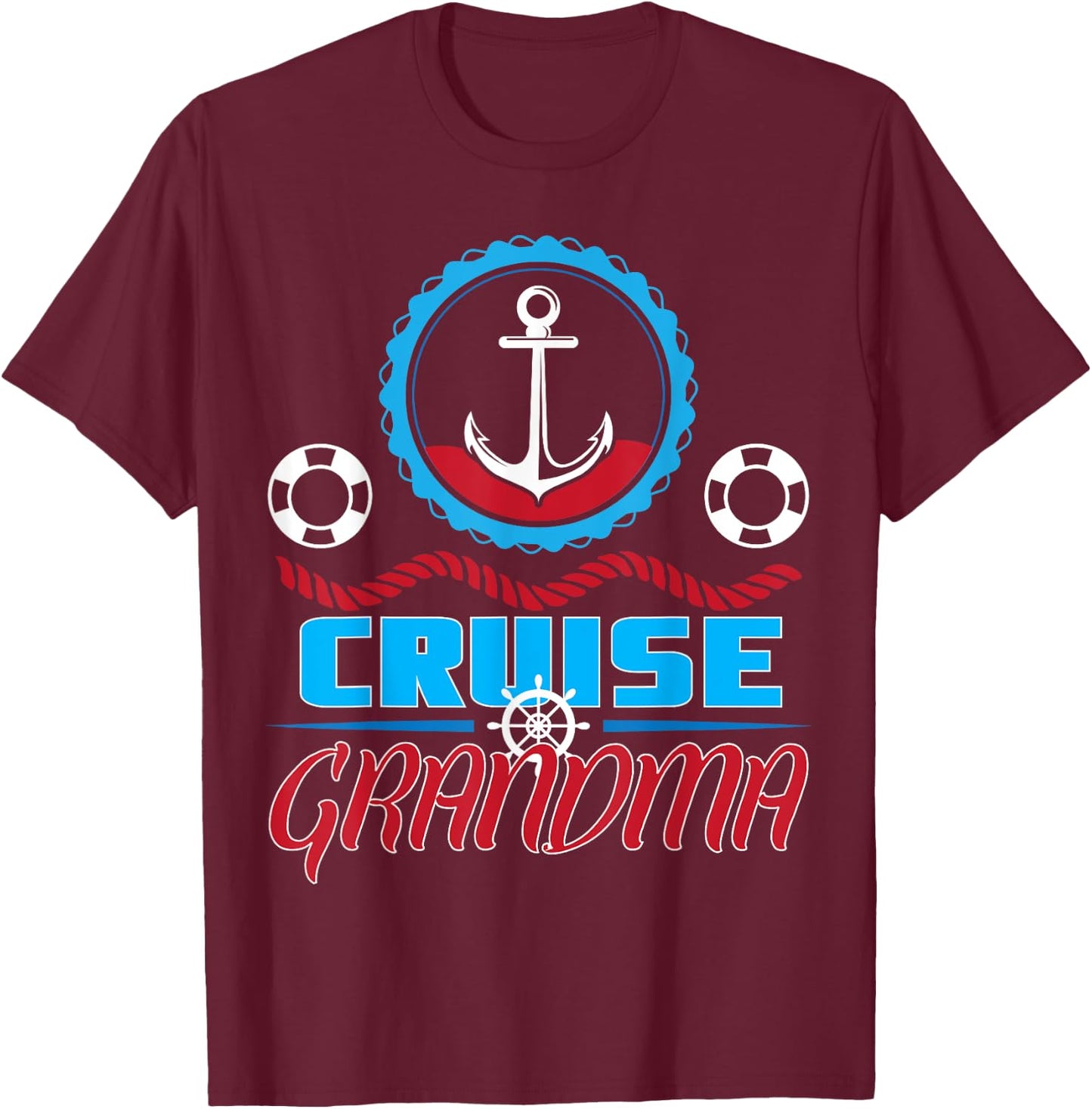 Cruise Grandma Gift Shirt Cruise Travel Bon Voyage Gifts T-Shirt - T-Shirt | Maroon