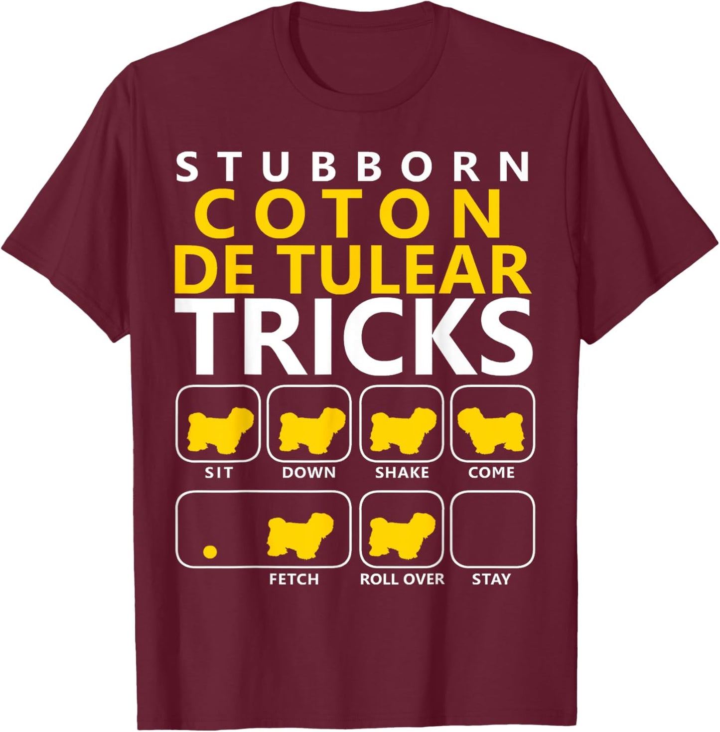 Coton de Tulear | Coton de Tulear | Women Girls Kids T-Shirt - T-Shirt | Maroon