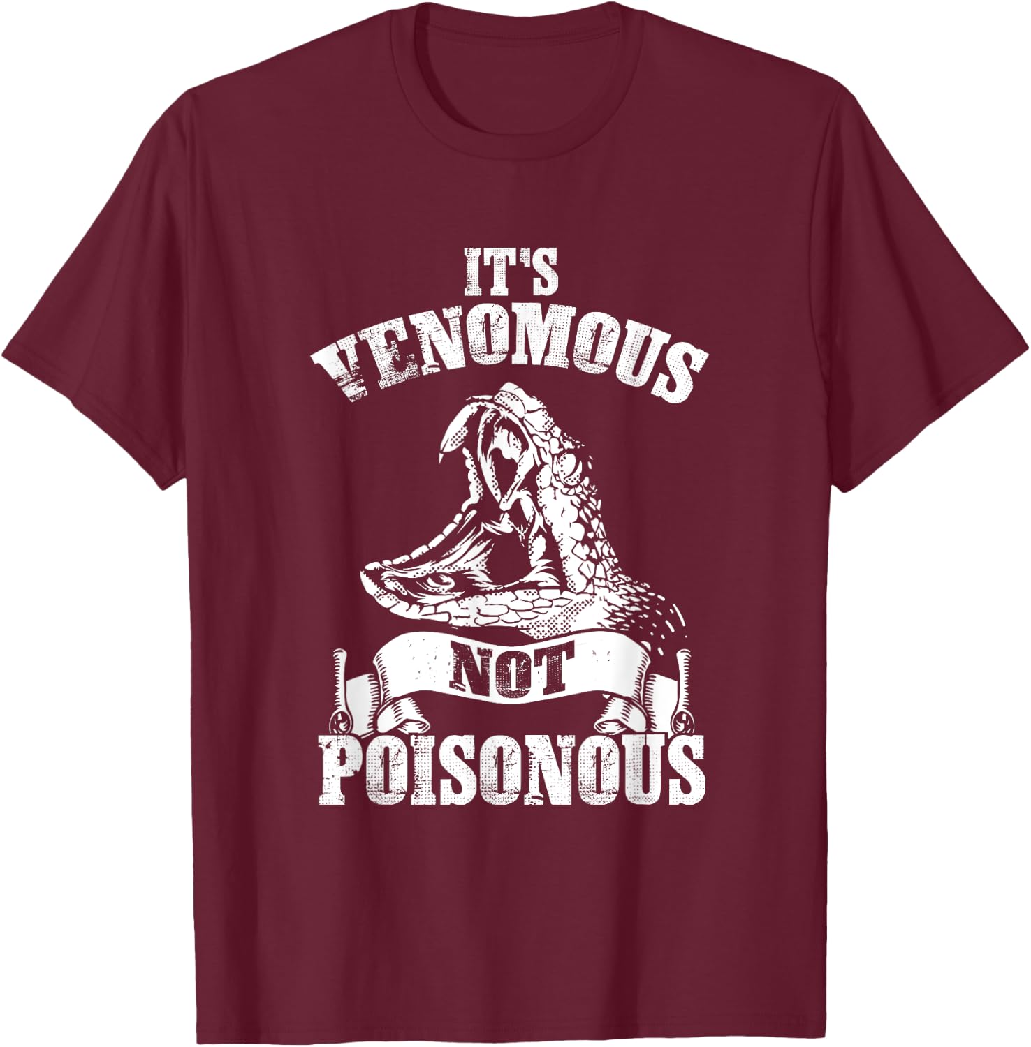 Venomous Not Poisonous Reptile Lover T-Shirt - T-Shirt | Maroon
