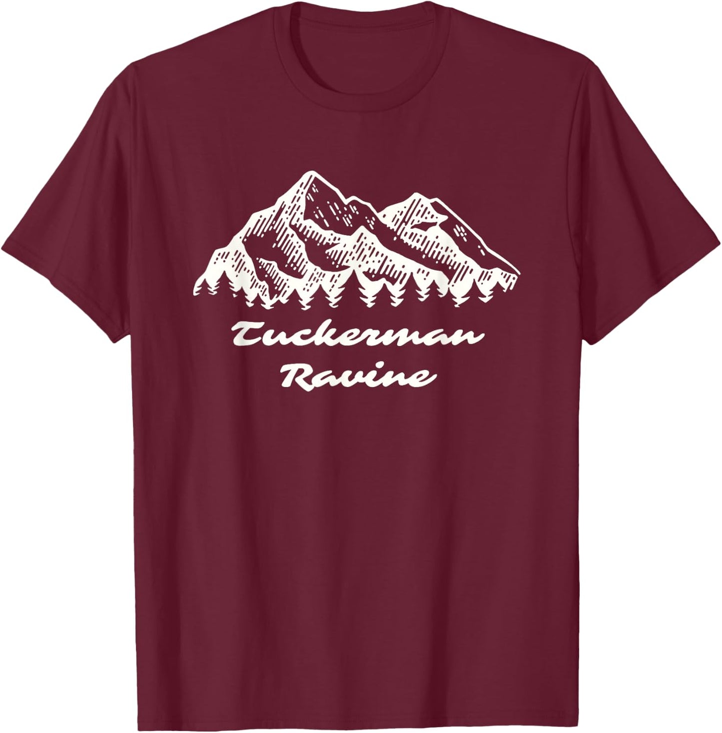 Tuckerman Ravine Ski/Snowboard Vacation T-Shirt - T-Shirt | Maroon