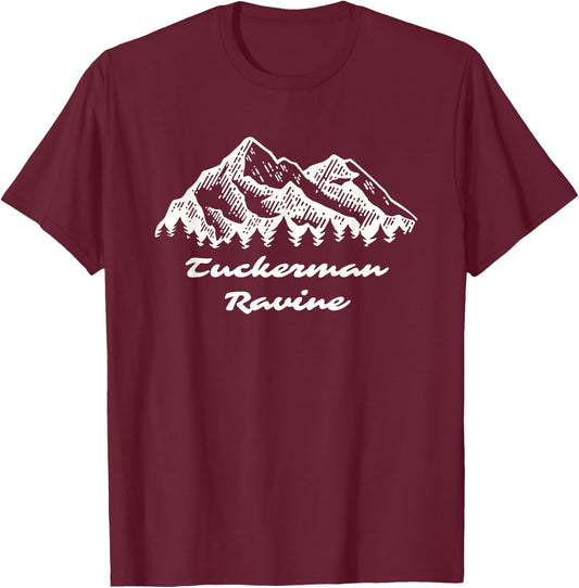 Tuckerman Ravine Ski/Snowboard Vacation T-Shirt - T-Shirt | Maroon