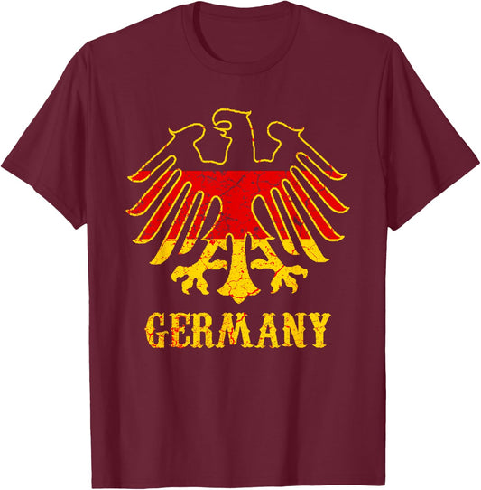 Germany German Eagle Flag National Team Gift T-Shirt - T-Shirt | Maroon