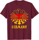 Germany German Eagle Flag National Team Gift T-Shirt - T-Shirt | Maroon
