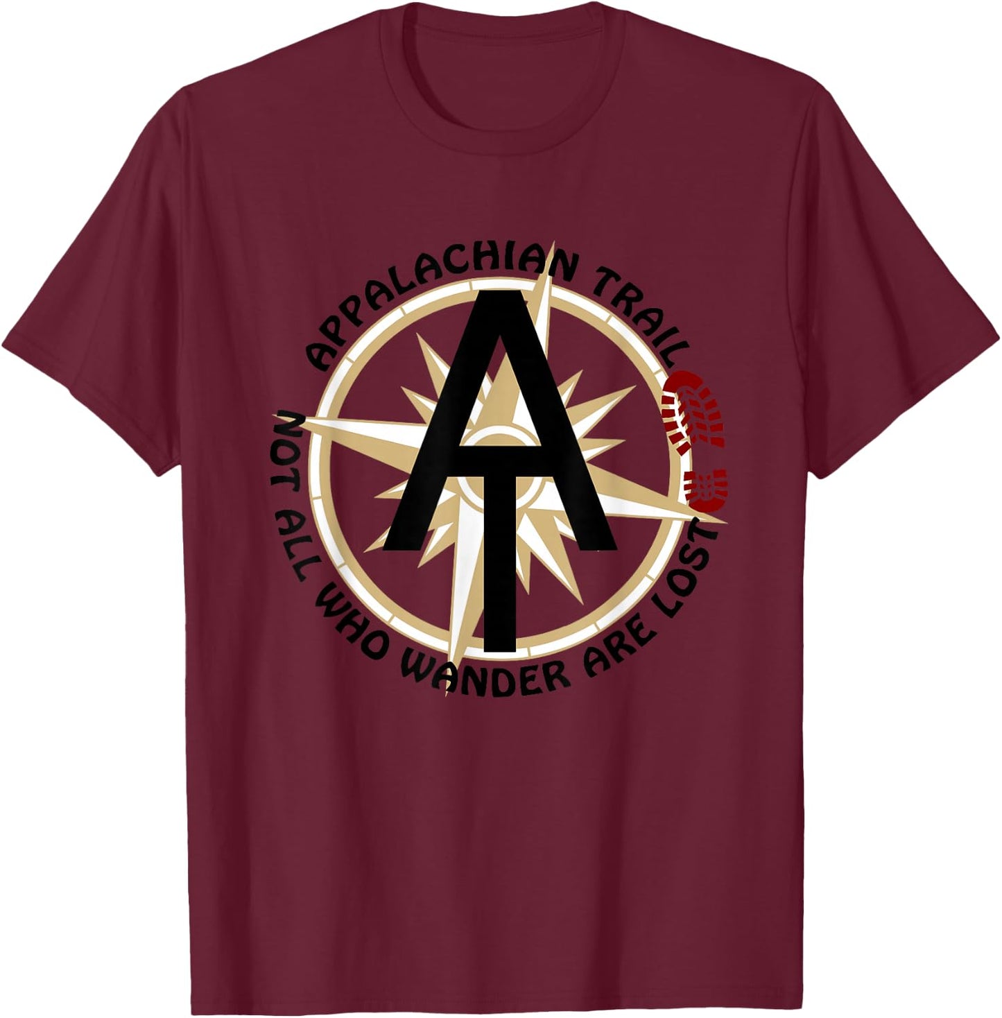 AT Appalachian Trail Logo T-Shirt - T-Shirt | Maroon