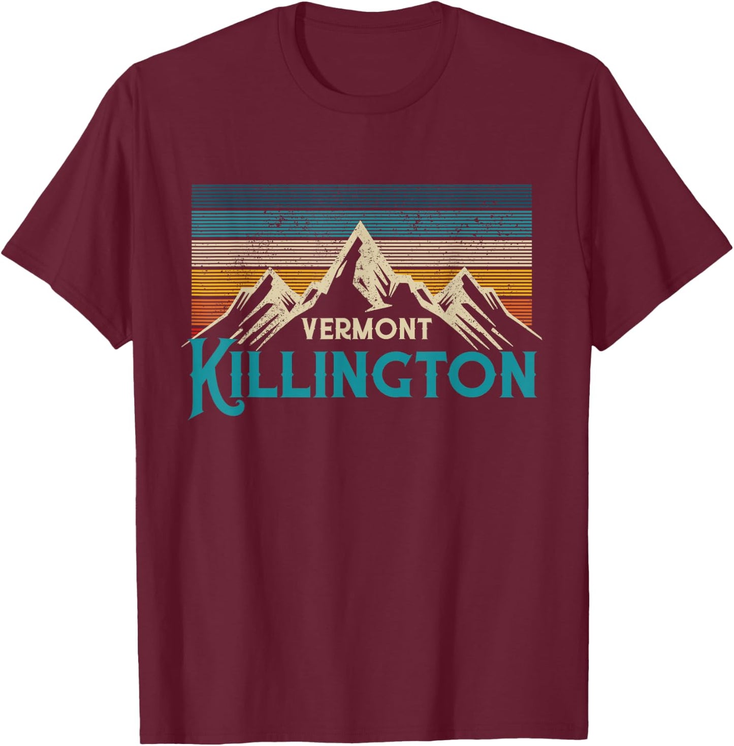 Killington Vermont Vintage Souvenir T-Shirt - T-Shirt | Maroon