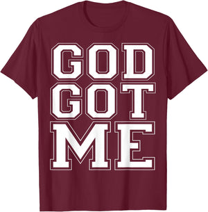 Christian T Shirts God Got Me T-Shirt - T-Shirt | Maroon
