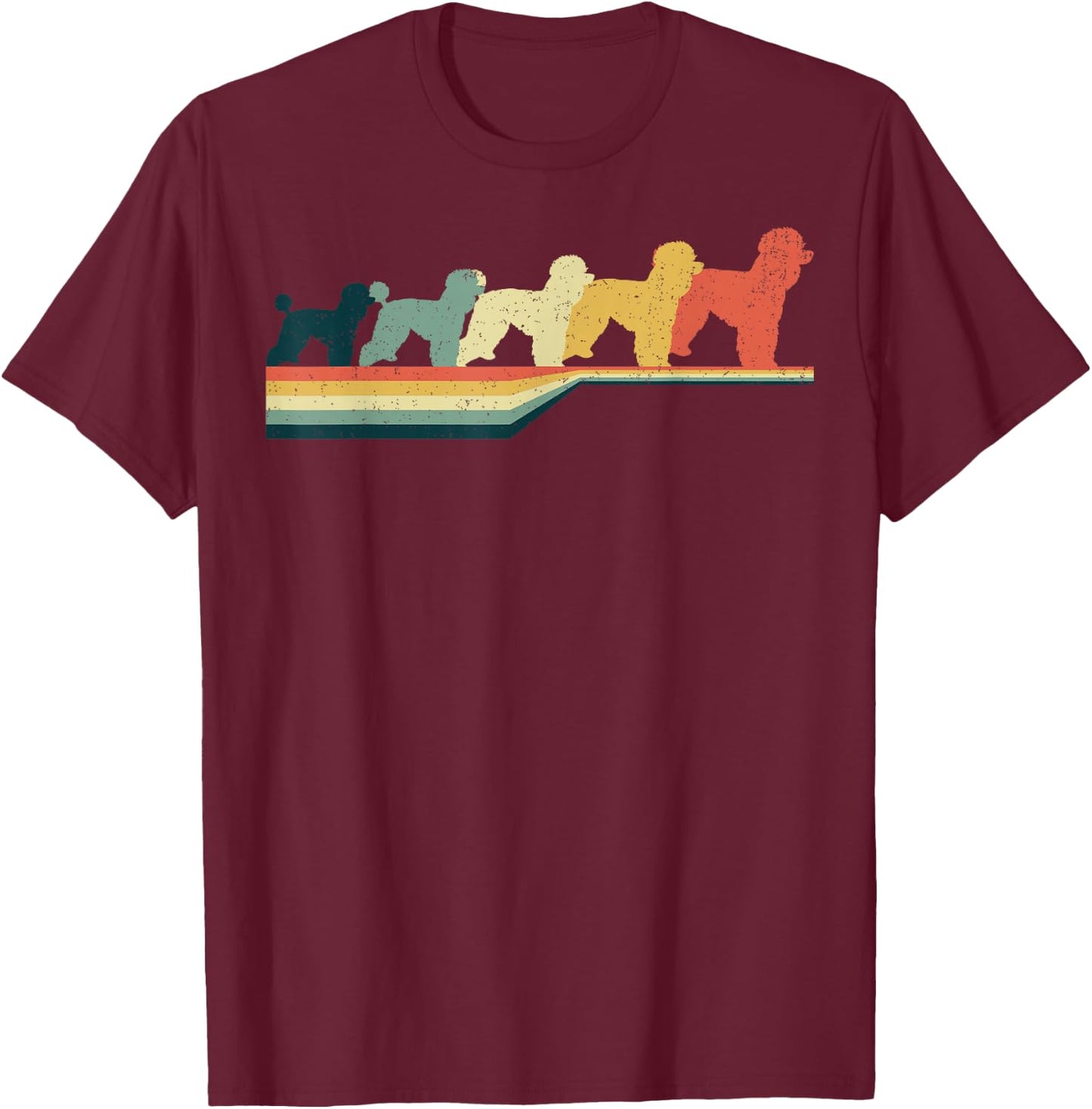 STANDARD POODLE Vintage Retro Style Cute Pet Gifts T-Shirt - T-Shirt | Maroon