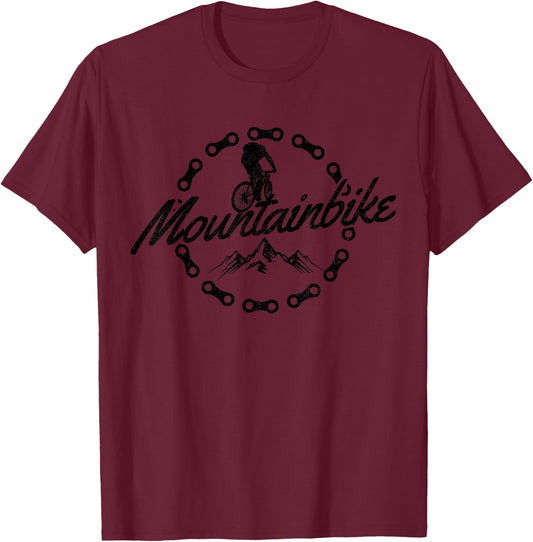 Mountain Bike - MTB Downhill Mountain Biker Gift T-Shirt - T-Shirt | Maroon