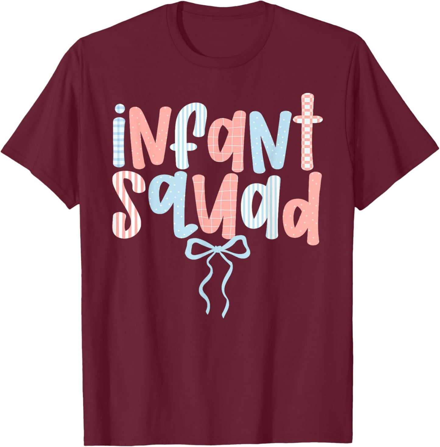 Infant Squad Preppy Infant Teacher Crew Infant Teaching Team T-Shirt - T-Shirt | Maroon