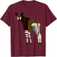 Cute Adorable Okapi T-Shirt - T-Shirt | Maroon