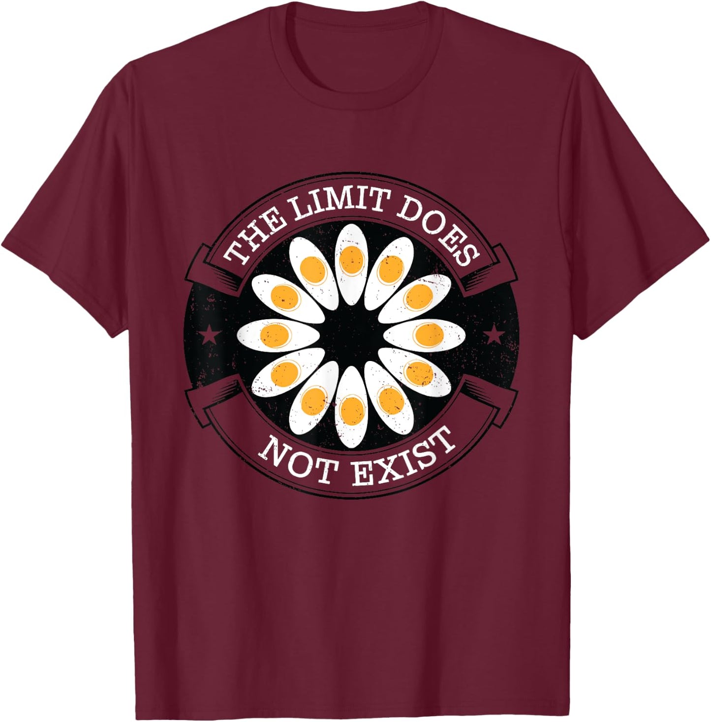 The Limit Does Not Exist, Funny Thanksgiving, Deviled Egg T-Shirt - T-Shirt | Maroon