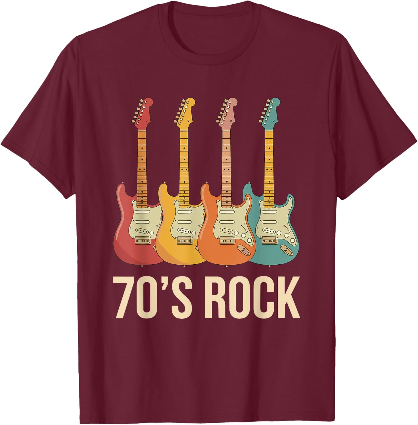 70's Rock Band T-Shirt - T-Shirt | Maroon