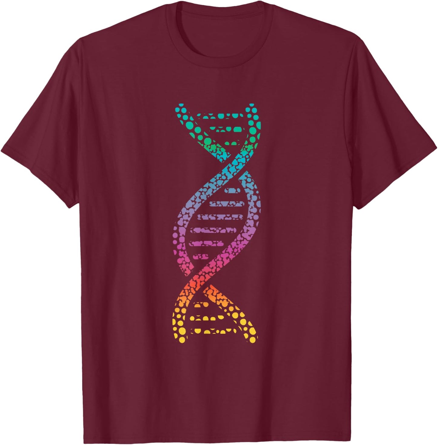 DNA Molecular World Genes Biology Lover Geek Gift T-Shirt - T-Shirt | Maroon