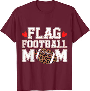 Flag Football Mom Funny Flag Football Player Mom T-Shirt - T-Shirt | Maroon