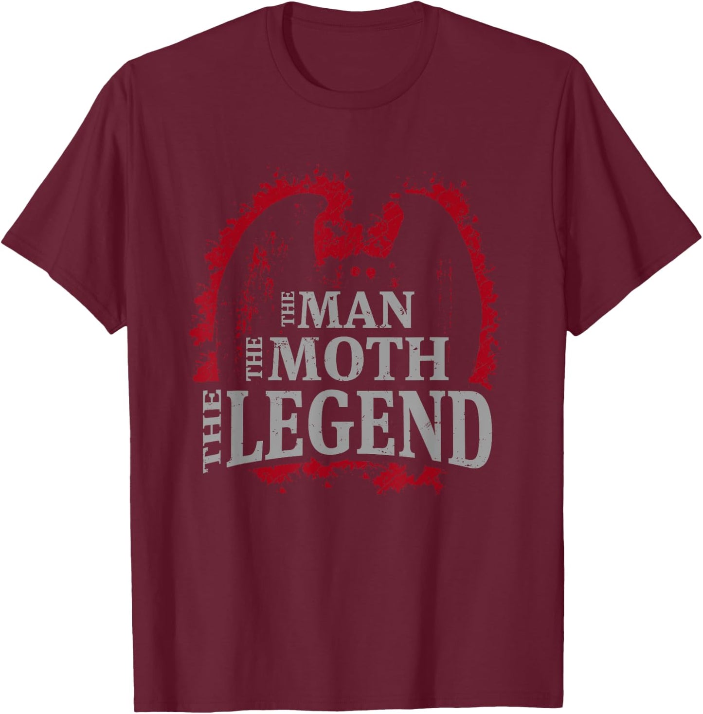 Mothman - The Man The Moth The Legend Cryptid T-Shirt - T-Shirt | Maroon