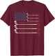 Amerikan Unabhngigkeitstag-Erinnerungspatriot Golf Clubs USA Flag Red White and Blue T-Shirt - T-Shirt | Maroon