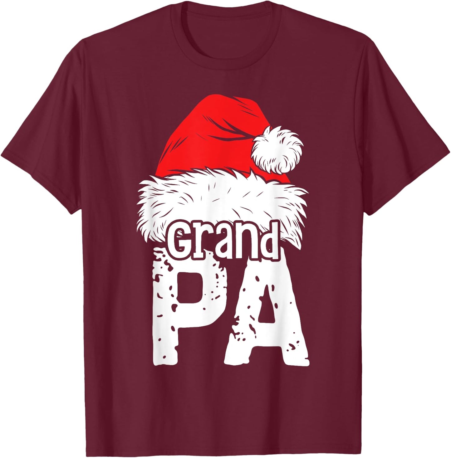 Grandpa Santa Christmas Family Matching Pyjamas Xmas Father T-Shirt - T-Shirt | Maroon