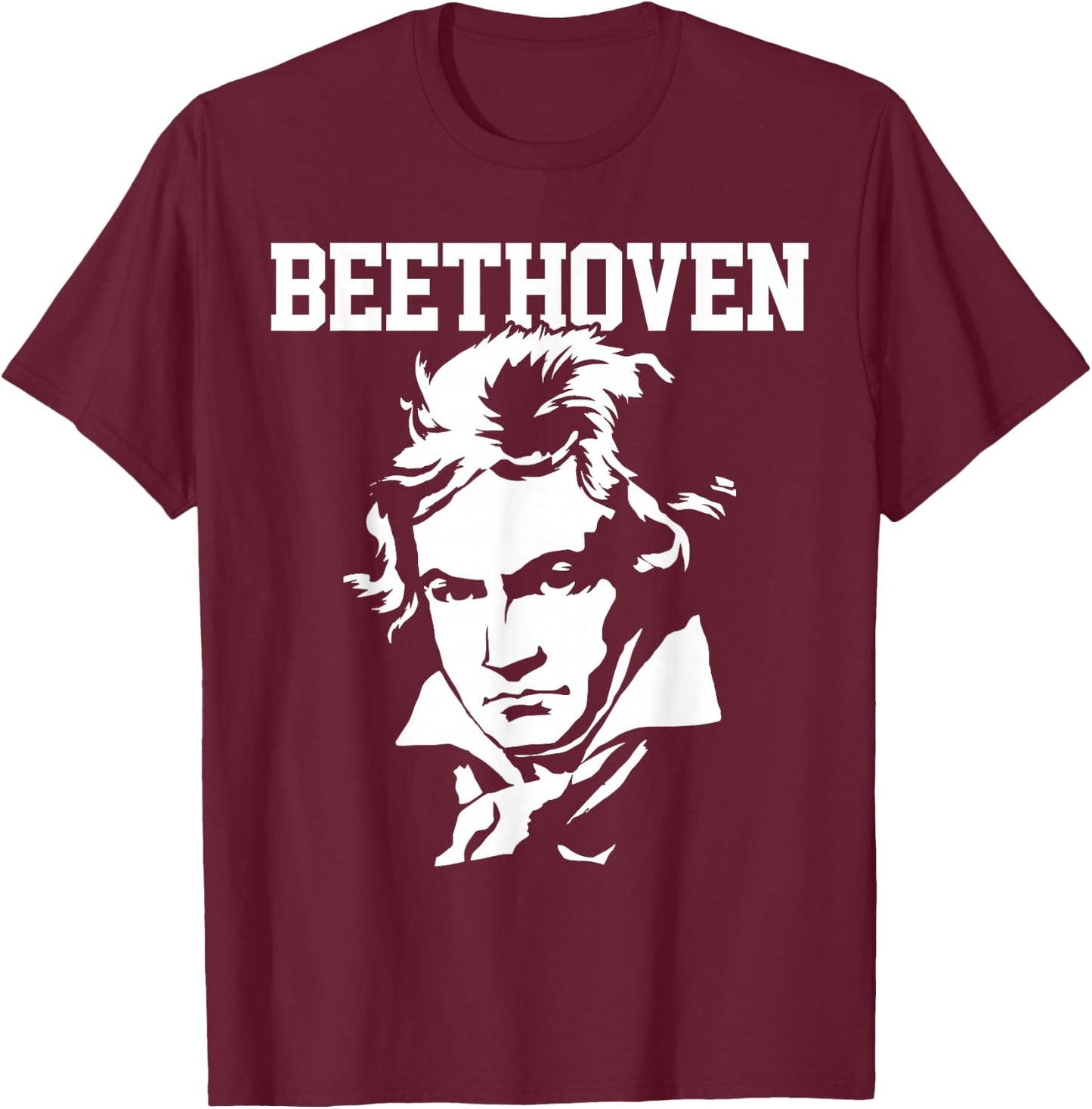 Ludwig Van Beethoven Classical Music Composer T-Shirt - T-Shirt | Maroon