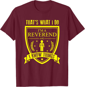 Funny Best Freaking Reverend of All Time T-Shirt - T-Shirt | Maroon