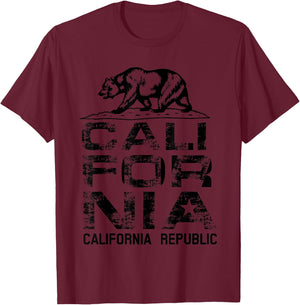 California Republic Shirt | Cute North Cali Lovers Gift T-Shirt - T-Shirt | Maroon