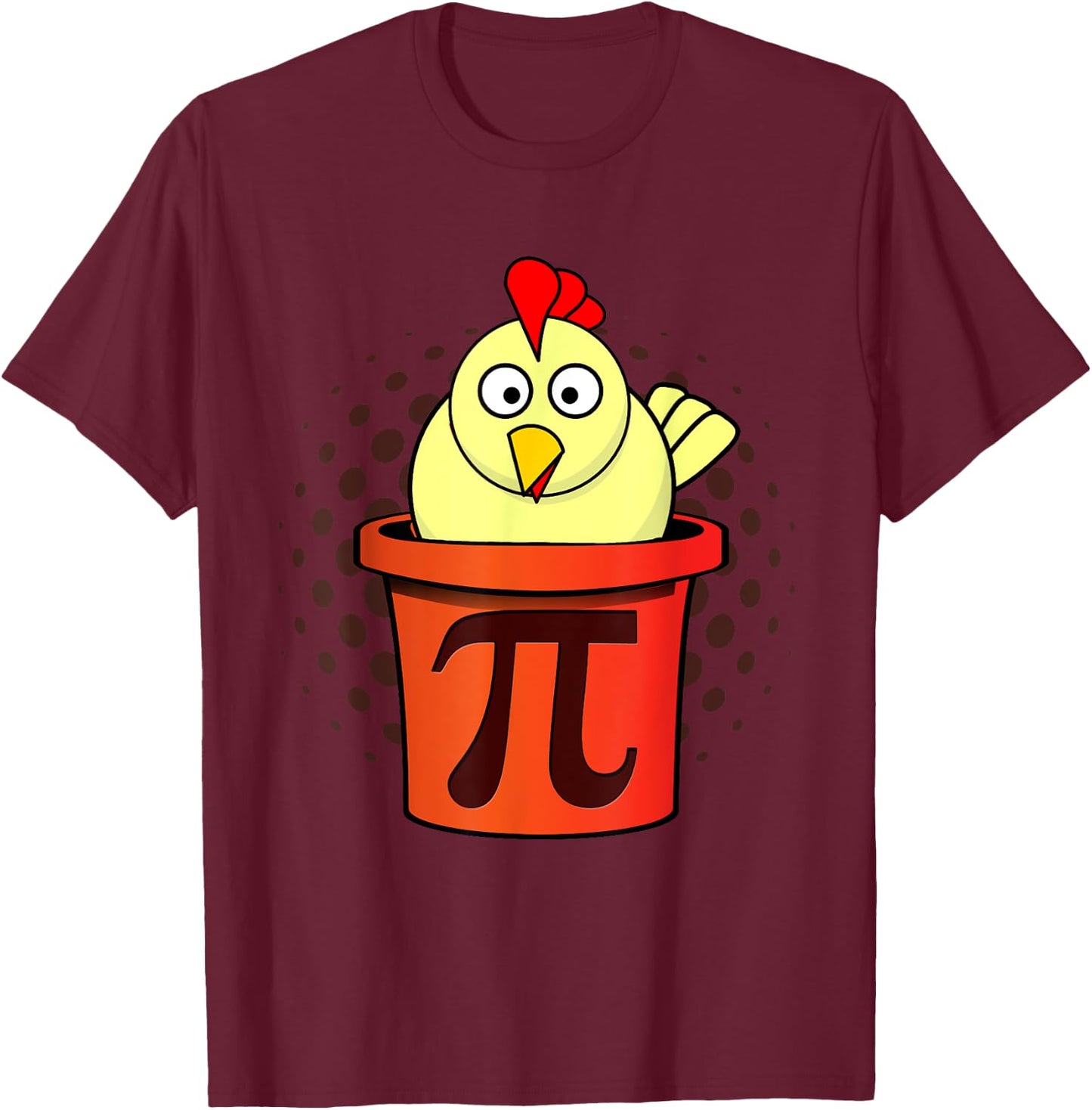 Chicken Pot Pie - Chicken Pot Pi Funny Math Joke T-Shirt - T-Shirt | Maroon
