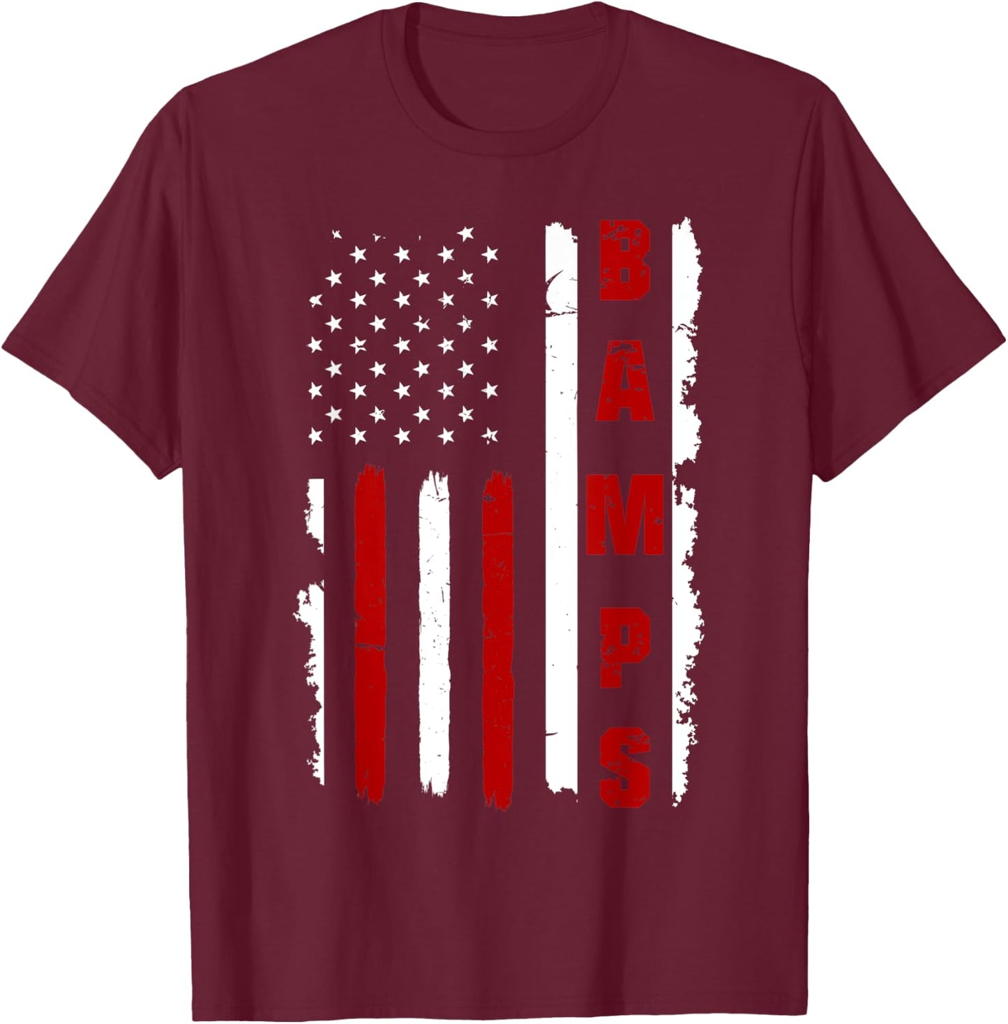 Cool American Flag, Father's day Shirt for Bamps Men T-Shirt - T-Shirt | Maroon