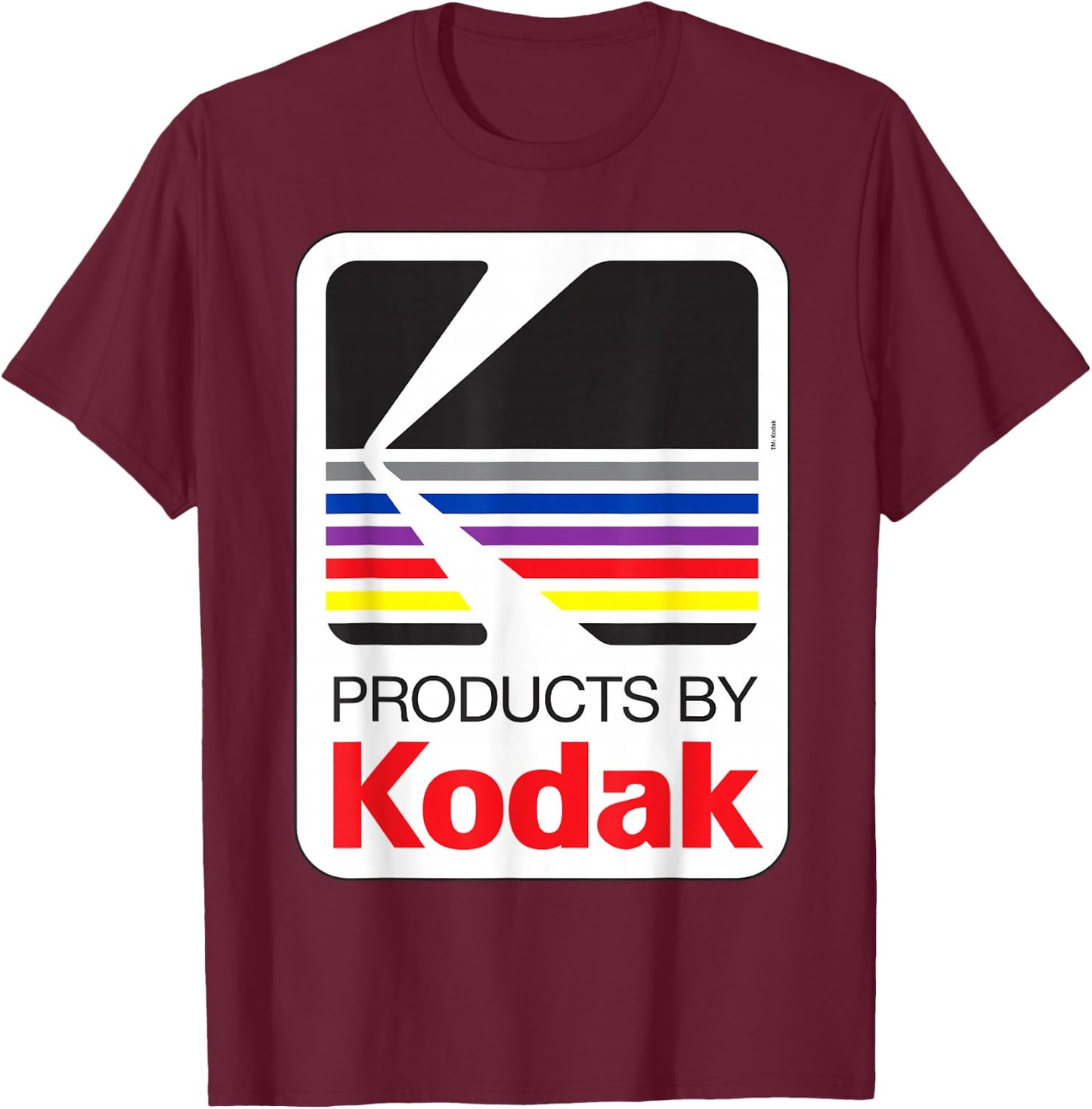 Products by Kodak Vintage Logo Small T-Shirt - T-Shirt | Maroon