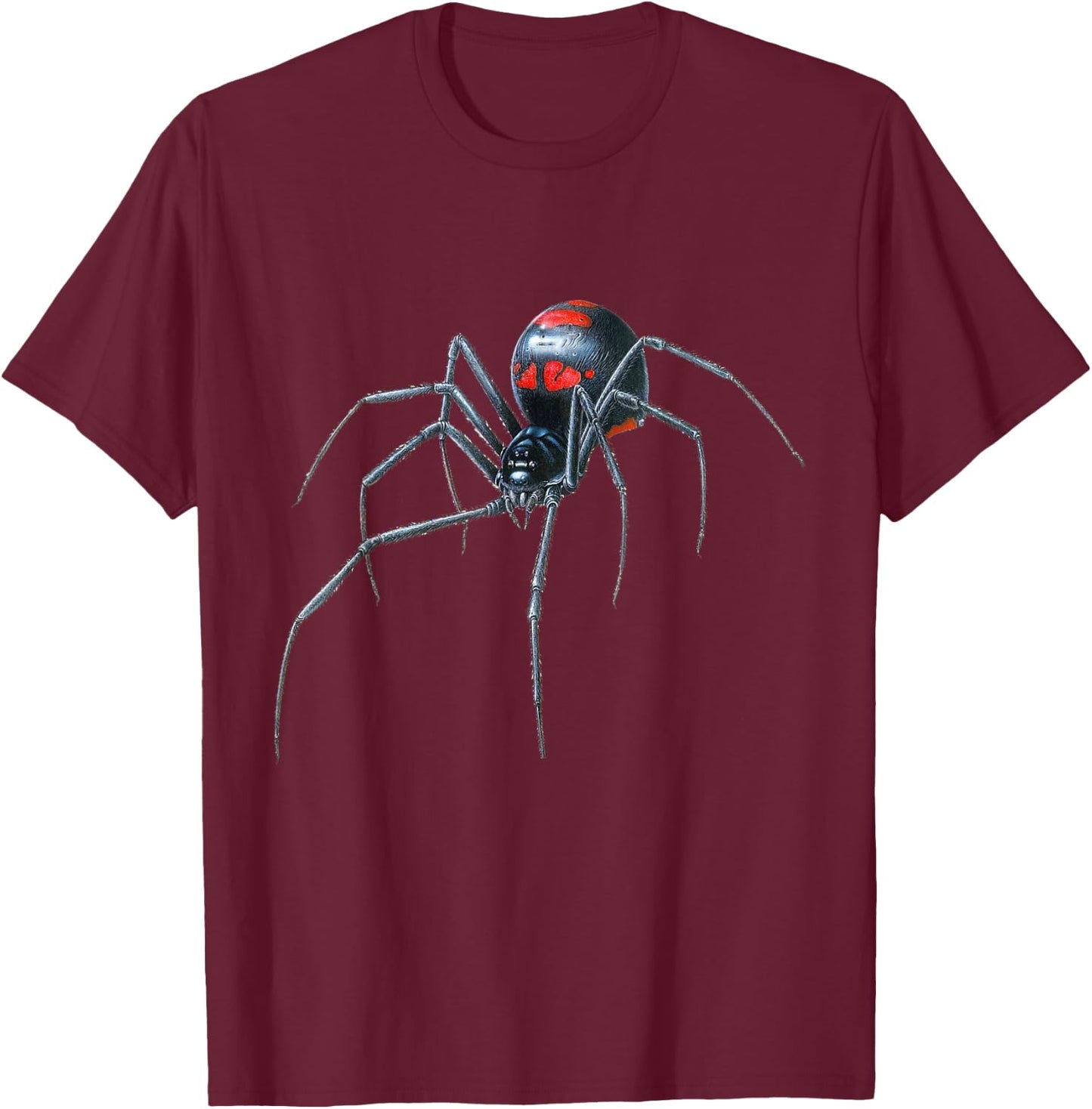 Scary looking Redback spider for Halloween! T-Shirt - T-Shirt | Maroon