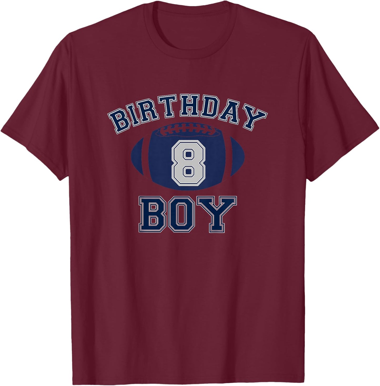 Kids 8 Year Old Cowboy Birthday Dallas Fan Shirt T-Shirt - T-Shirt | Maroon