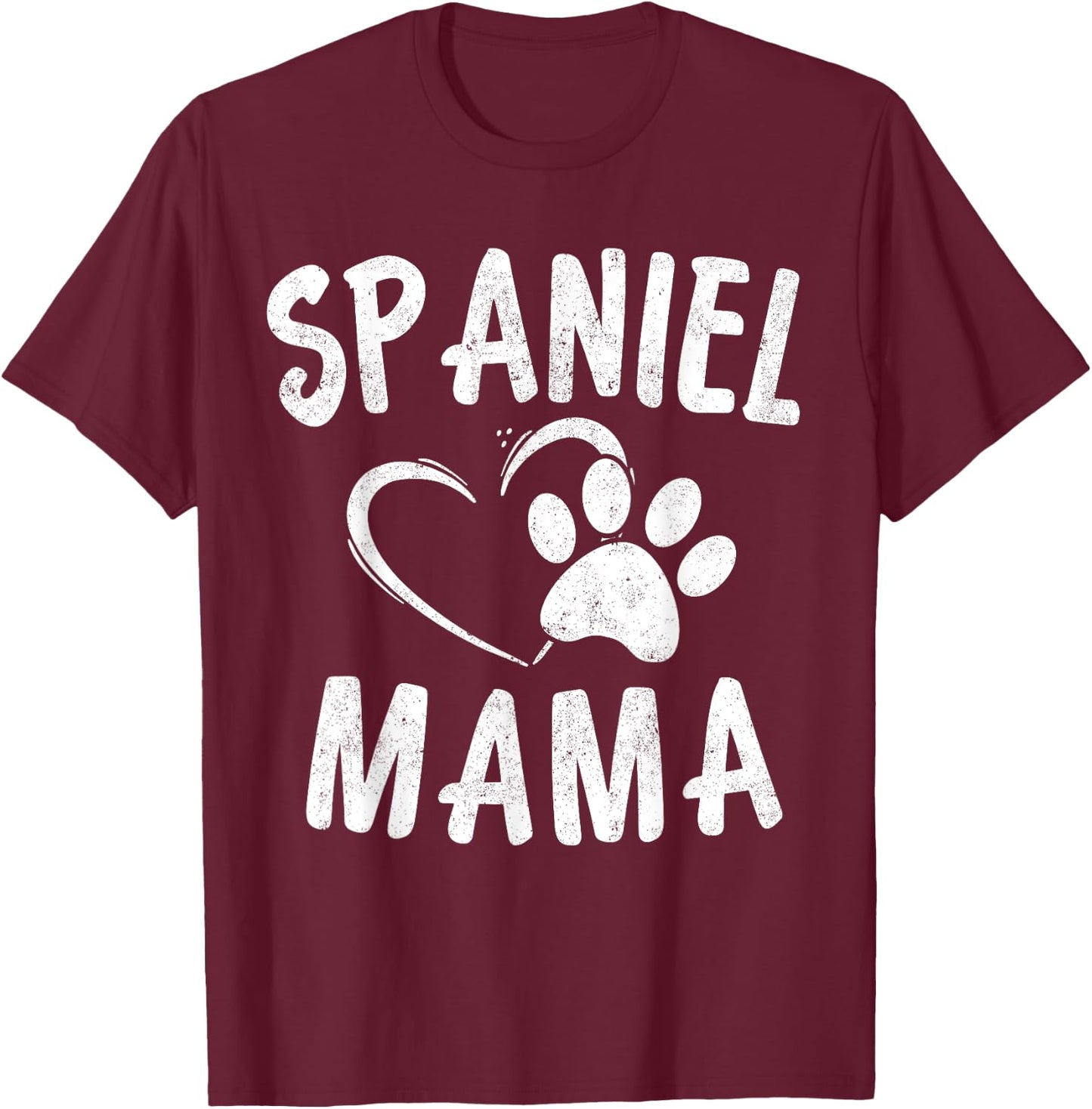 Fun Spaniel Mama Dog Lover English Cocker Spaniels Mom Women Girls Kids T-Shirt - T-Shirt | Maroon