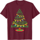 Twelve Days of Christmas Tree T Shirt T-Shirt - T-Shirt | Maroon