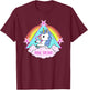 Hail Satan Funny Unicorn T-Shirt - T-Shirt | Maroon