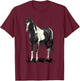 Funny Dripping Wet Paint Horse Black Pinto Horse Lovers Gift T-Shirt - T-Shirt | Maroon