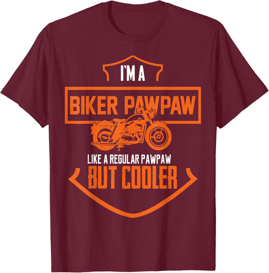 Biker Pawpaw T-Shirt - T-Shirt | Maroon