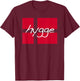 HYGGE DANISH FLAG hygge life Denmark T-Shirt - T-Shirt | Maroon