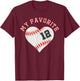 Baseball Player 12 Jersey Outfit No #12 Sports Fan Gift T-Shirt - T-Shirt | Maroon