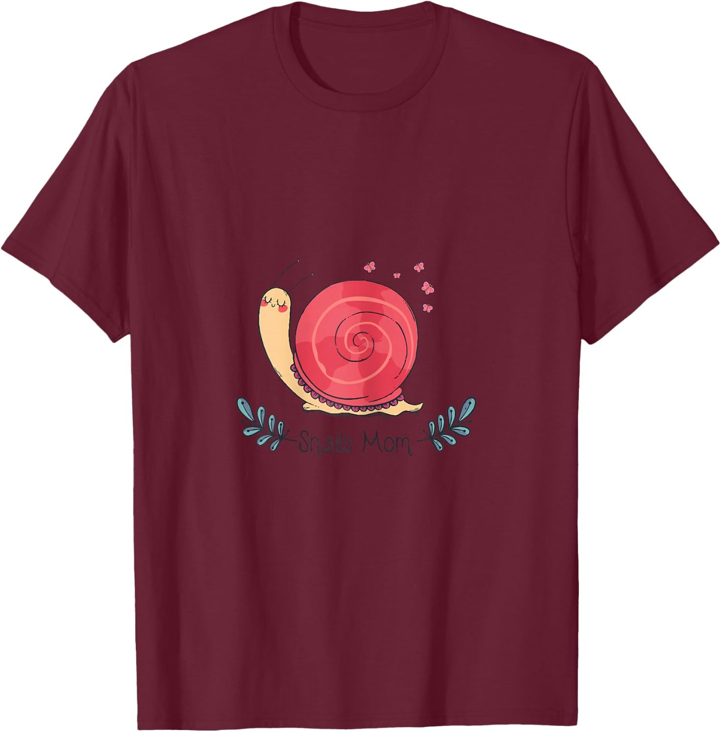 Pet Snail t Shirts - Snail Mom Shirt T-Shirt - T-Shirt | Maroon