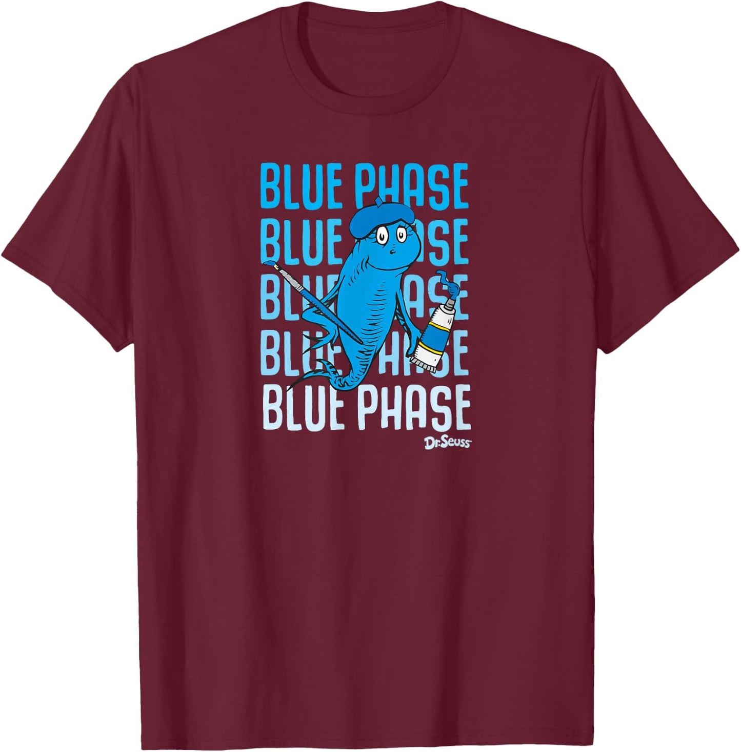 Dr. Seuss Blue Phase T-Shirt - T-Shirt | Maroon