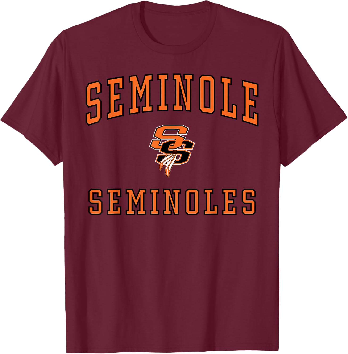Seminole High School Seminoles C1 T-Shirt - T-Shirt | Maroon