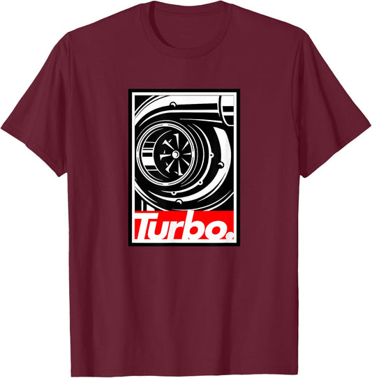 Turbo Design, for Boost Lovers, car Racing & Drifting T-Shirt - T-Shirt | Maroon