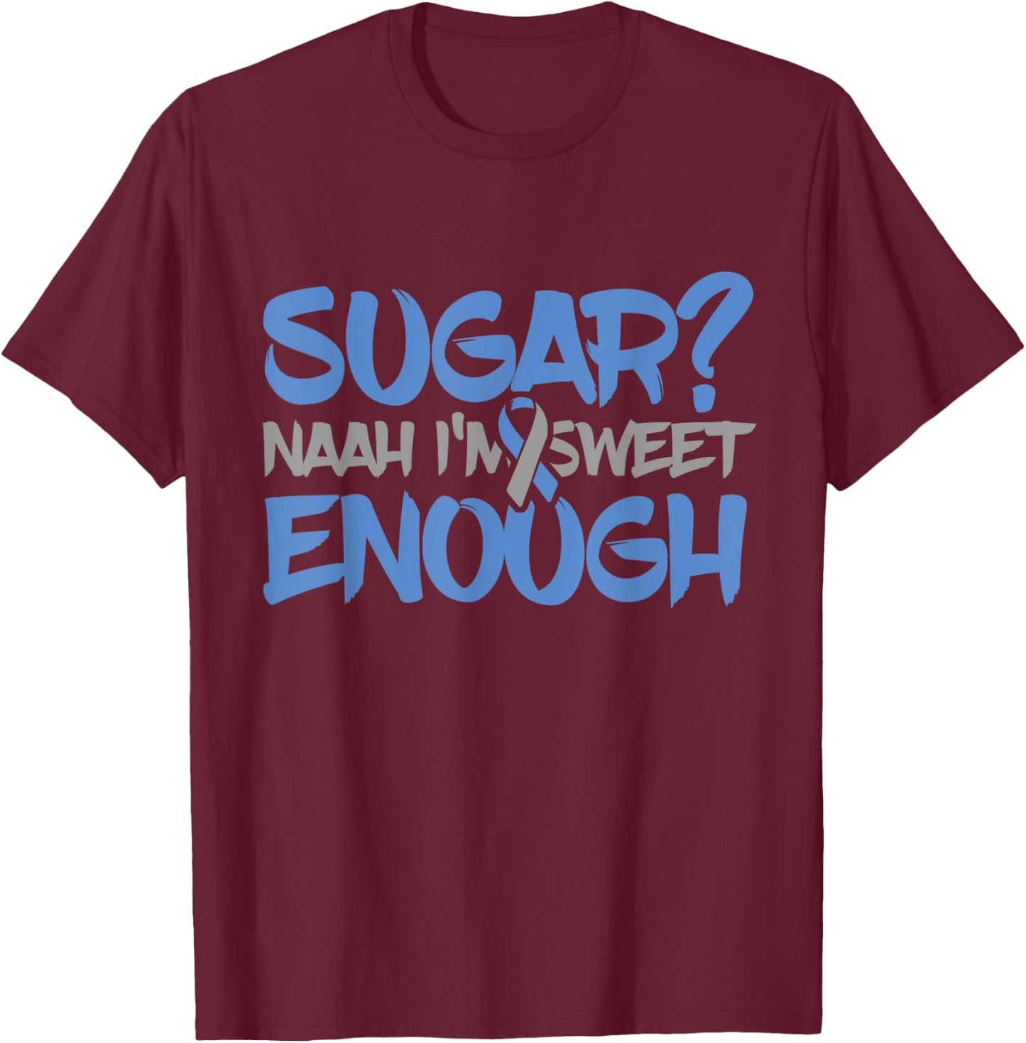 Funny Diabetes Awareness - T1D T2D Diabetic Pancreas T-Shirt - T-Shirt | Maroon
