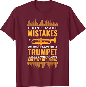 Trumpet Funny Musician Band Player Trumpeter Gift T-Shirt - T-Shirt | Maroon