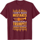 Trumpet Funny Musician Band Player Trumpeter Gift T-Shirt - T-Shirt | Maroon