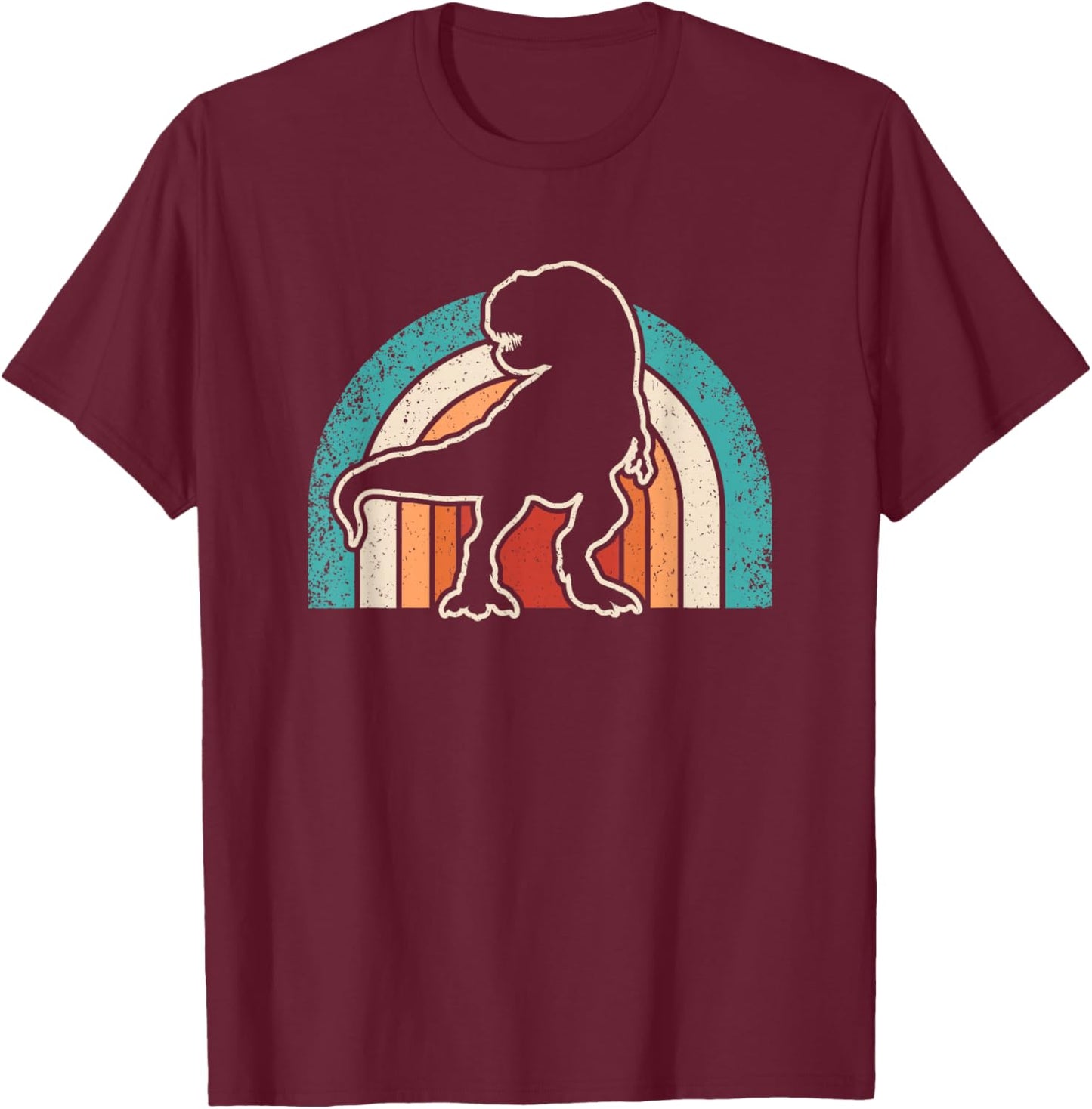 Retro Dinosaur Lover Dino T-Rex Men Boys Kids T-Shirt - T-Shirt | Maroon