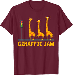 Giraffic Jam Shirt for Kids and Toddlers Who Loves Giraffes T-Shirt - T-Shirt | Maroon